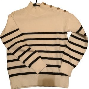 Womens white mock neck sweater